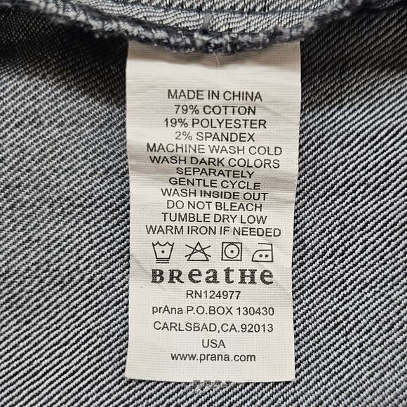 Prana Jeans Women's Size 12 Gray Straight Leg Slim Fit - Picture 12 of 15